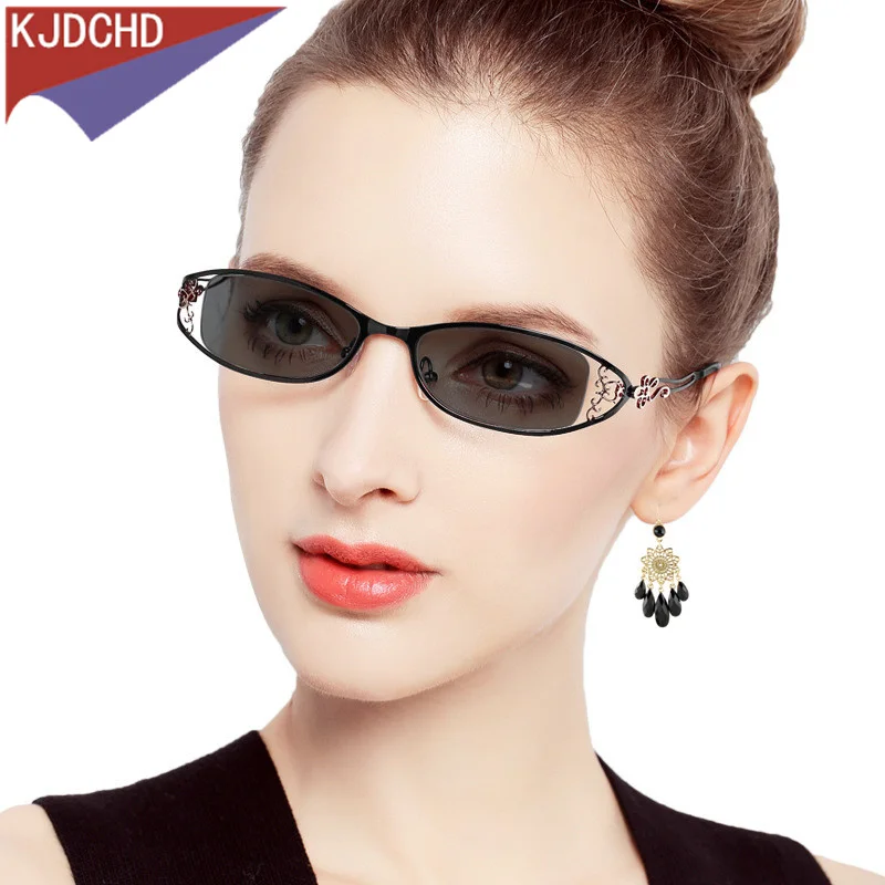 Women'S Fashion Glasses With Clear Lenses - Modieuze legering frame overgang meekleurende dames