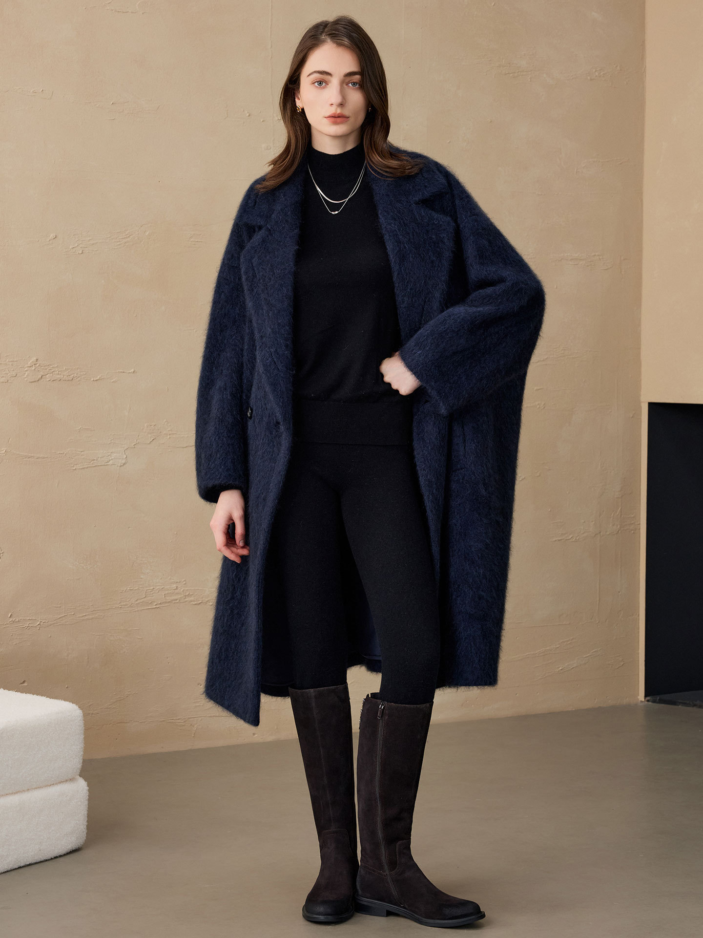 Women'S Fashion Jackets - Allingentle damesblazer wollen mode lange jas