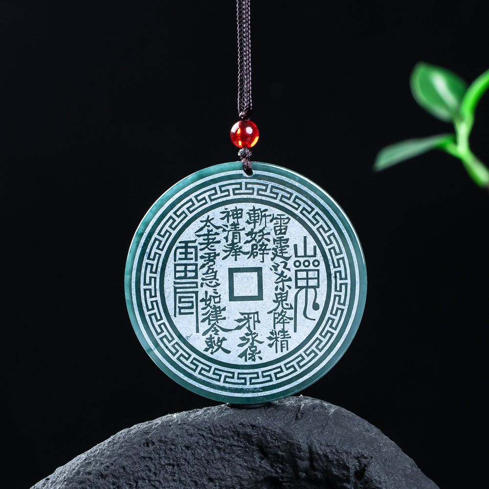 Women Fashion Necklace - Echte natuurlijke jadeïet blauw water berg