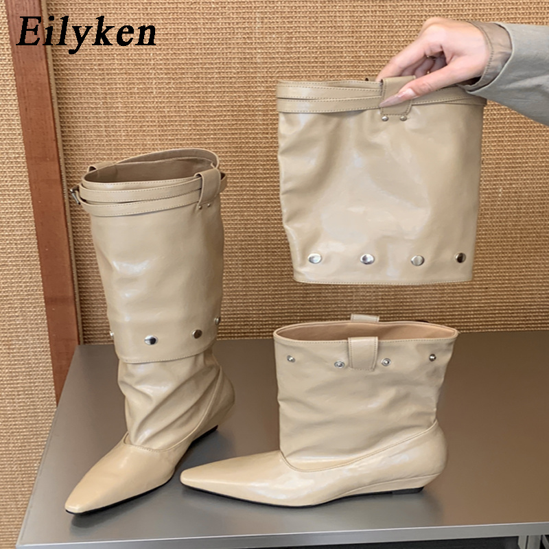 Women'S Fashion Knee High Boots - Eilyken Nieuwe Mode Puntige Teen Dames