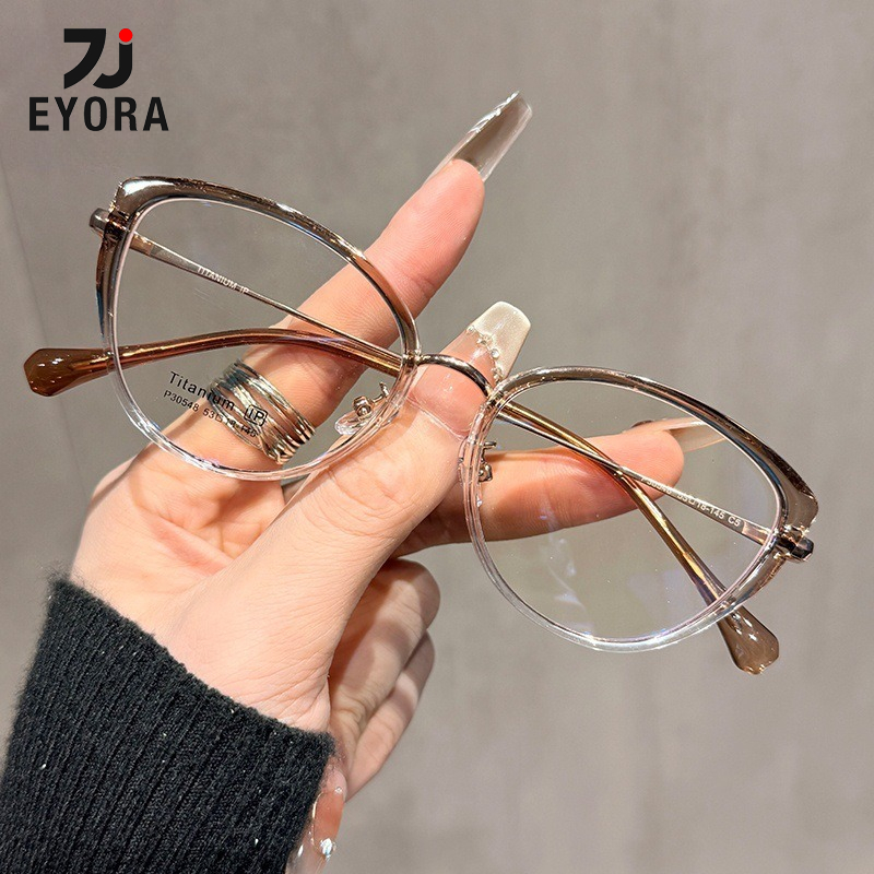 Women'S Fashion Glasses With Clear Lenses - EYORA Kleine Frame Cat Eye Mode