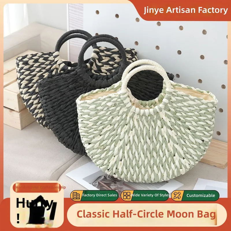 Women Fashion Handbags - Dames Maantashandtas Halfronde Handtas Gemengde Kleur