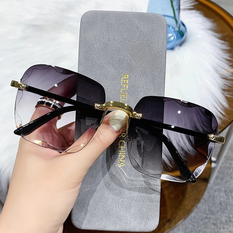 Women'S Fashion Eyeglasses - 1/3 STUKS Nieuwe Randsloze Dameszonnebril Mode