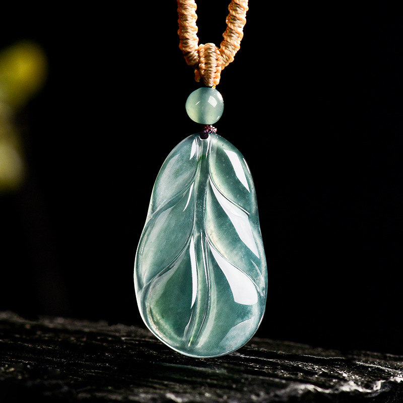 Women'S Fashion - Myanmar Jadeïet Blad Hanger Geschenken voor