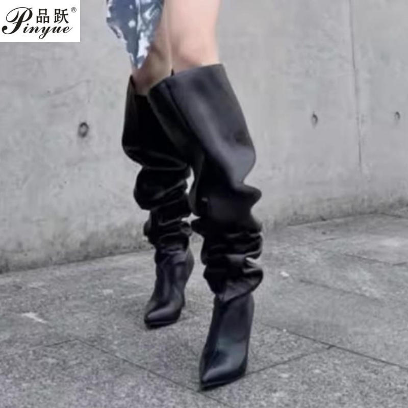 Women Fashion Over 40 - Dames Laarzen in Runway-stijl met wijde