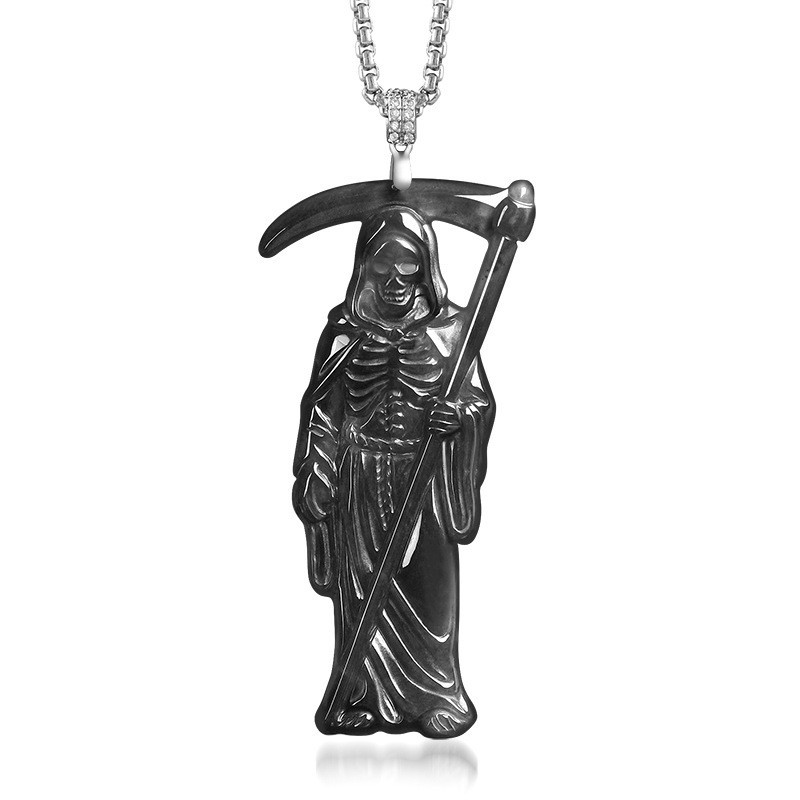 Women'S Fashion - Myanmar Jadeïet Grim Reaper Hanger Ketting