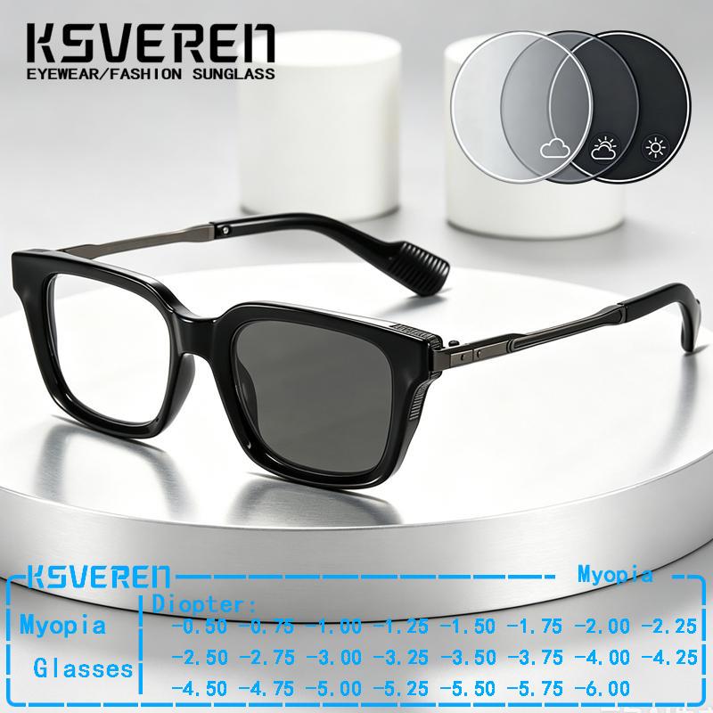 Women'S Fashion Glasses With Clear Lenses - Luxe design vierkante fotochromatische myopiebrillen voor
