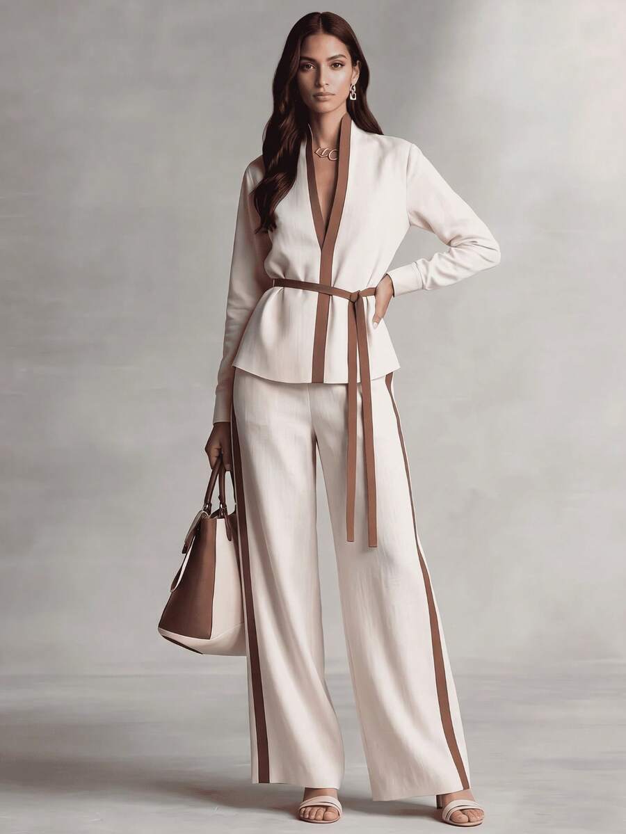XTOCEAN Elegante damestop met  - Wide Leg Palazzo Pants recensie en prijs
