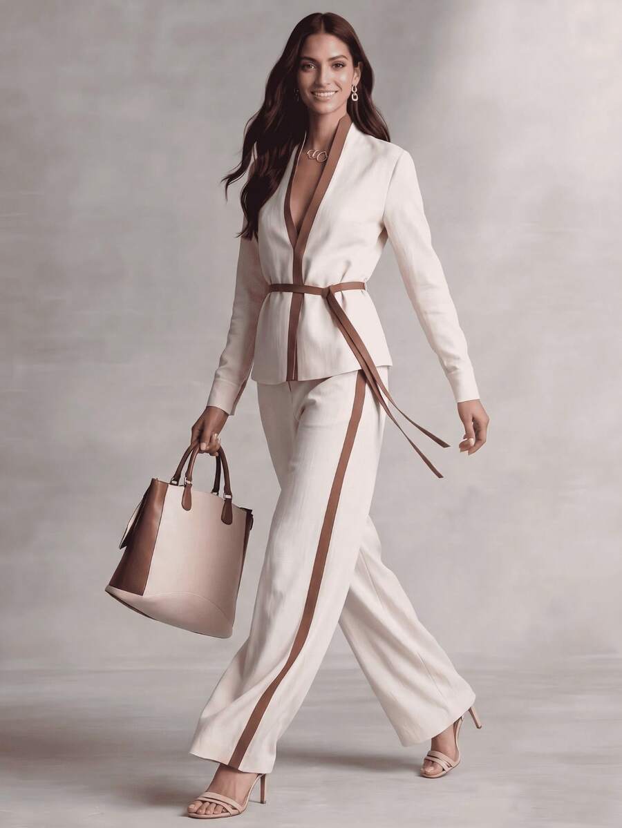XTOCEAN Elegante damestop met  - Wide Leg Palazzo Pants recensie en prijs