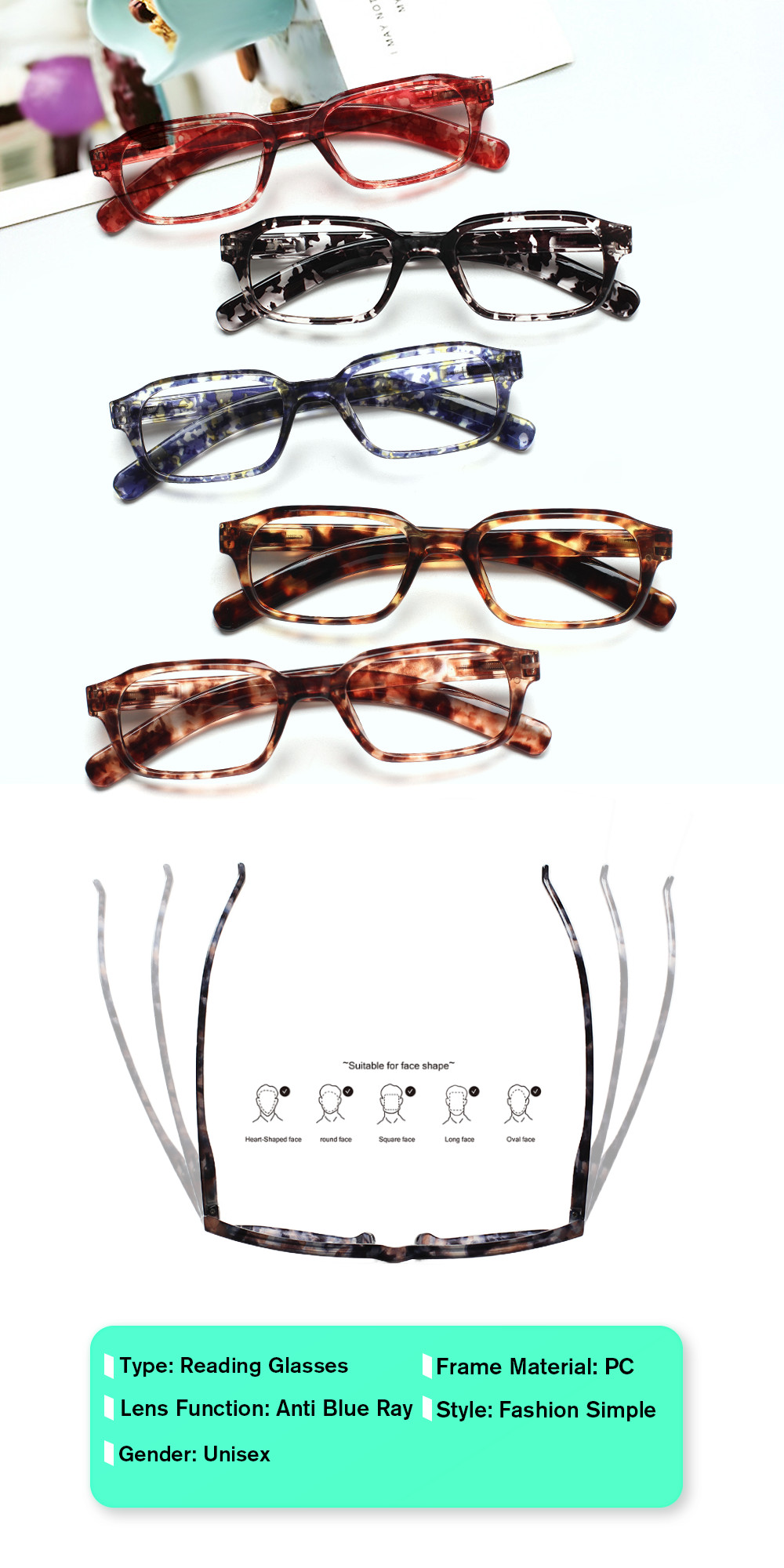 Vrouwen Leesbril Modieuze Rech - Women'S Fashion Glasses With Clear Lenses recensie en prijs