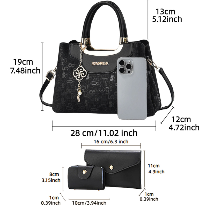 3-delige modieuze dameshandtas - Women Fashion Handbags recensie en prijs