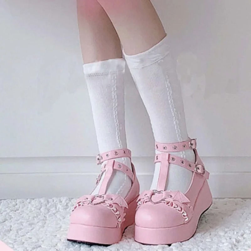 Nieuwe Zoete Hart Gesp Wiggen  - Women'S Fashion Shoes recensie en prijs