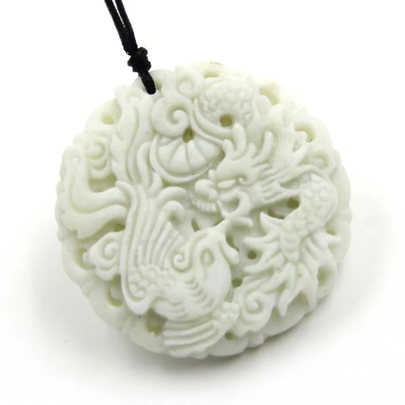 Natuurlijke witte jade Draak P - Women'S Fashion recensie en prijs