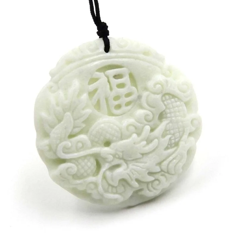 Natuurlijke witte jade Draak P - Women'S Fashion recensie en prijs