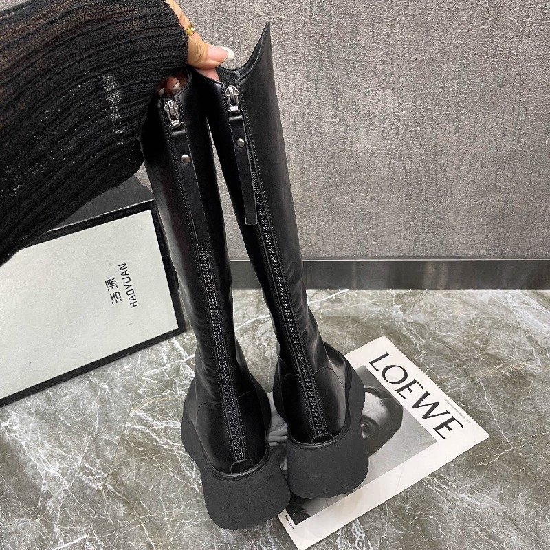 Nieuwe eenvoudige effen kleur  - Women'S Fashion Knee High Boots recensie en prijs