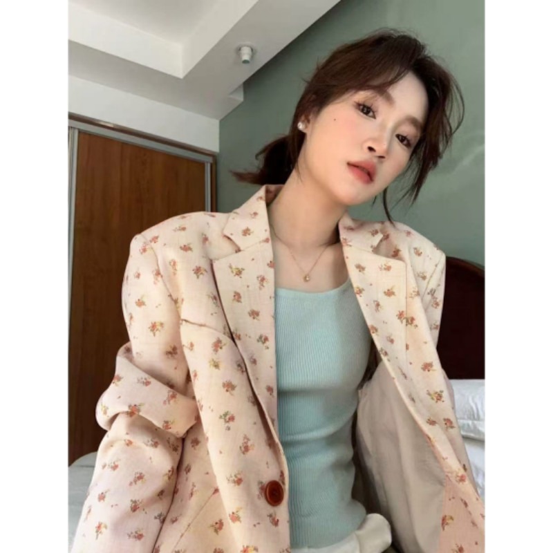 Damesblazer met bloemenprint,  - Blazer Women Oversized recensie en prijs