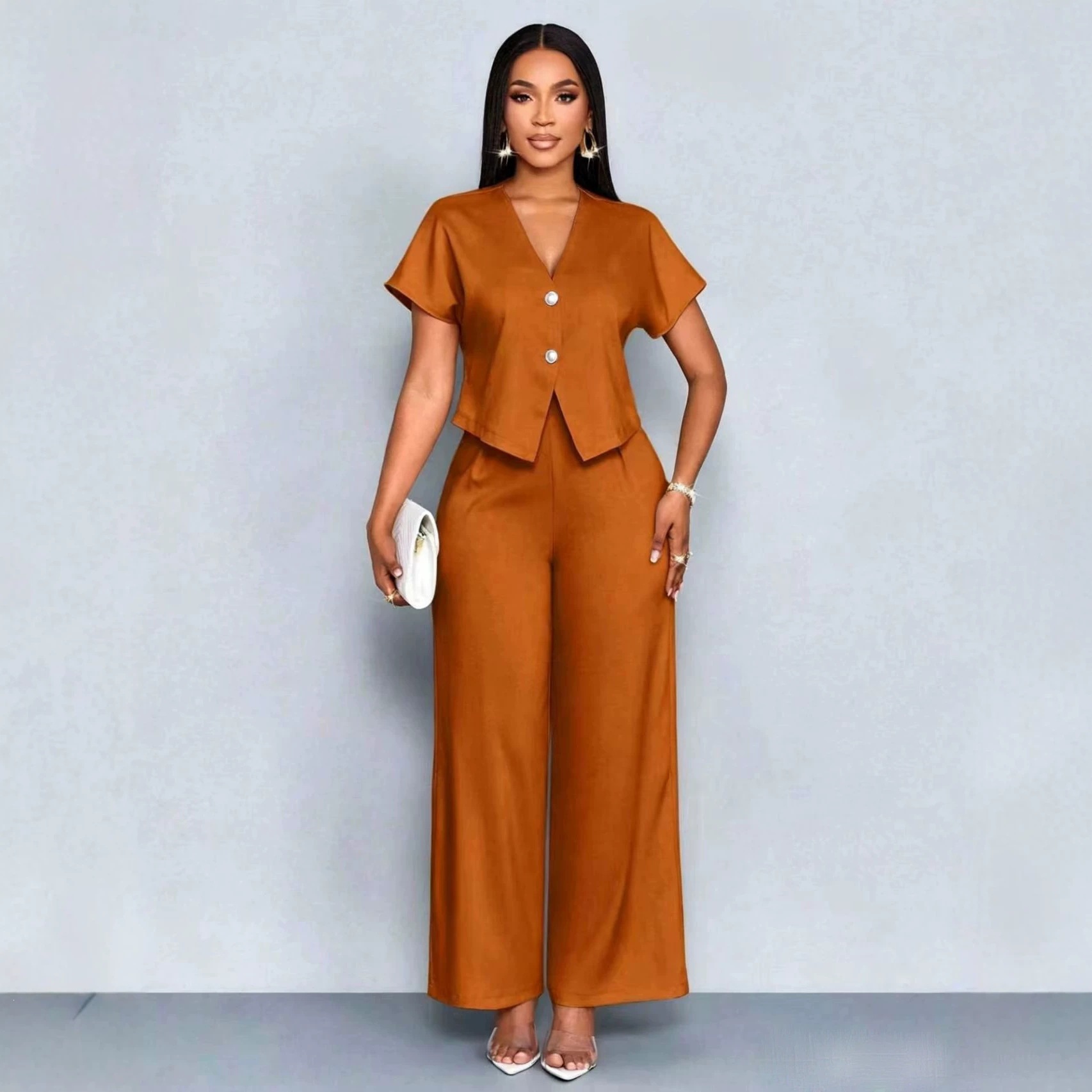 Zomerse elegante 2-delige pak  - Wide Leg Palazzo Pants recensie en prijs