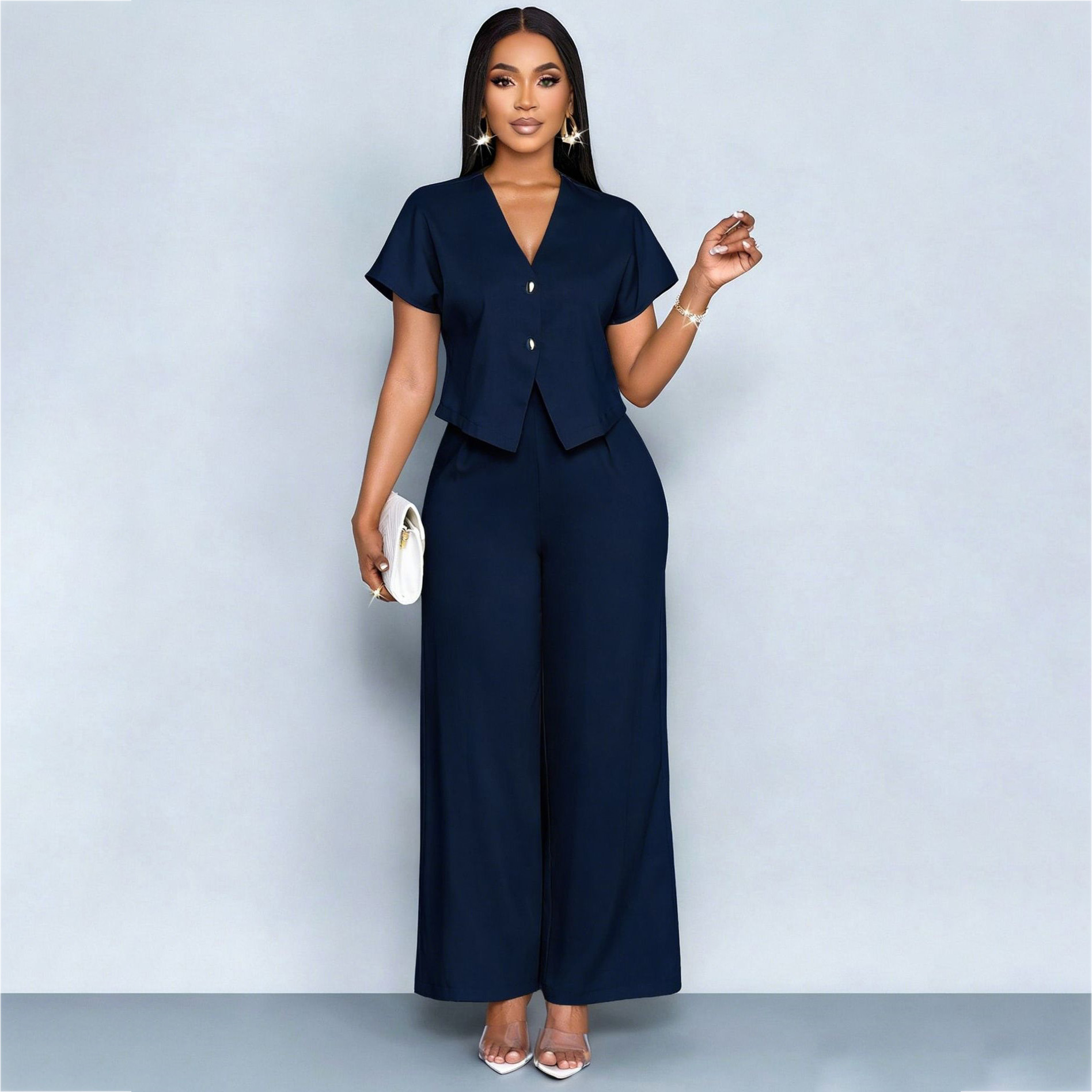 Zomerse elegante 2-delige pak  - Wide Leg Palazzo Pants recensie en prijs