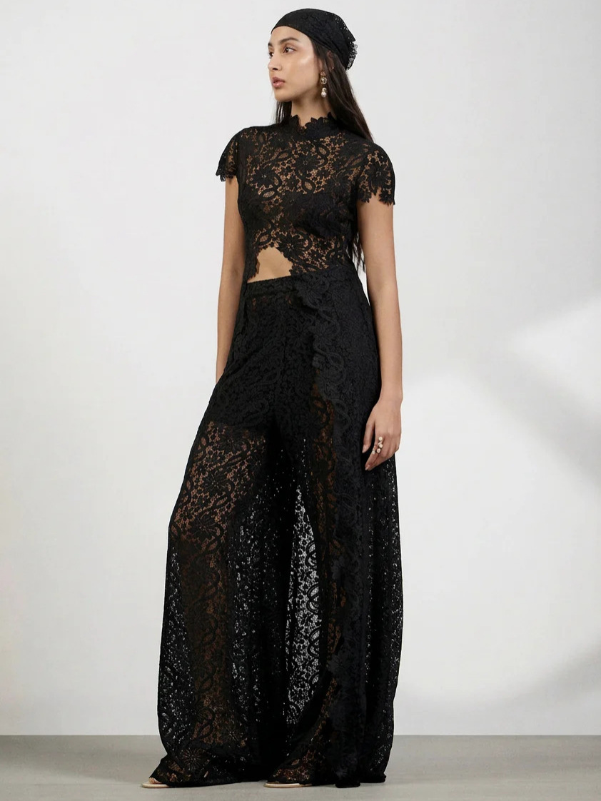 Dames kant 2-delige broekset,  - Wide Leg Palazzo Pants recensie en prijs