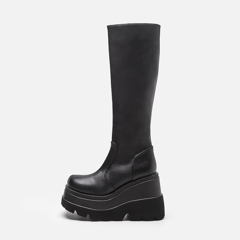 Damesplatformlaarzen Punk half - Women'S Fashion Knee High Boots recensie en prijs