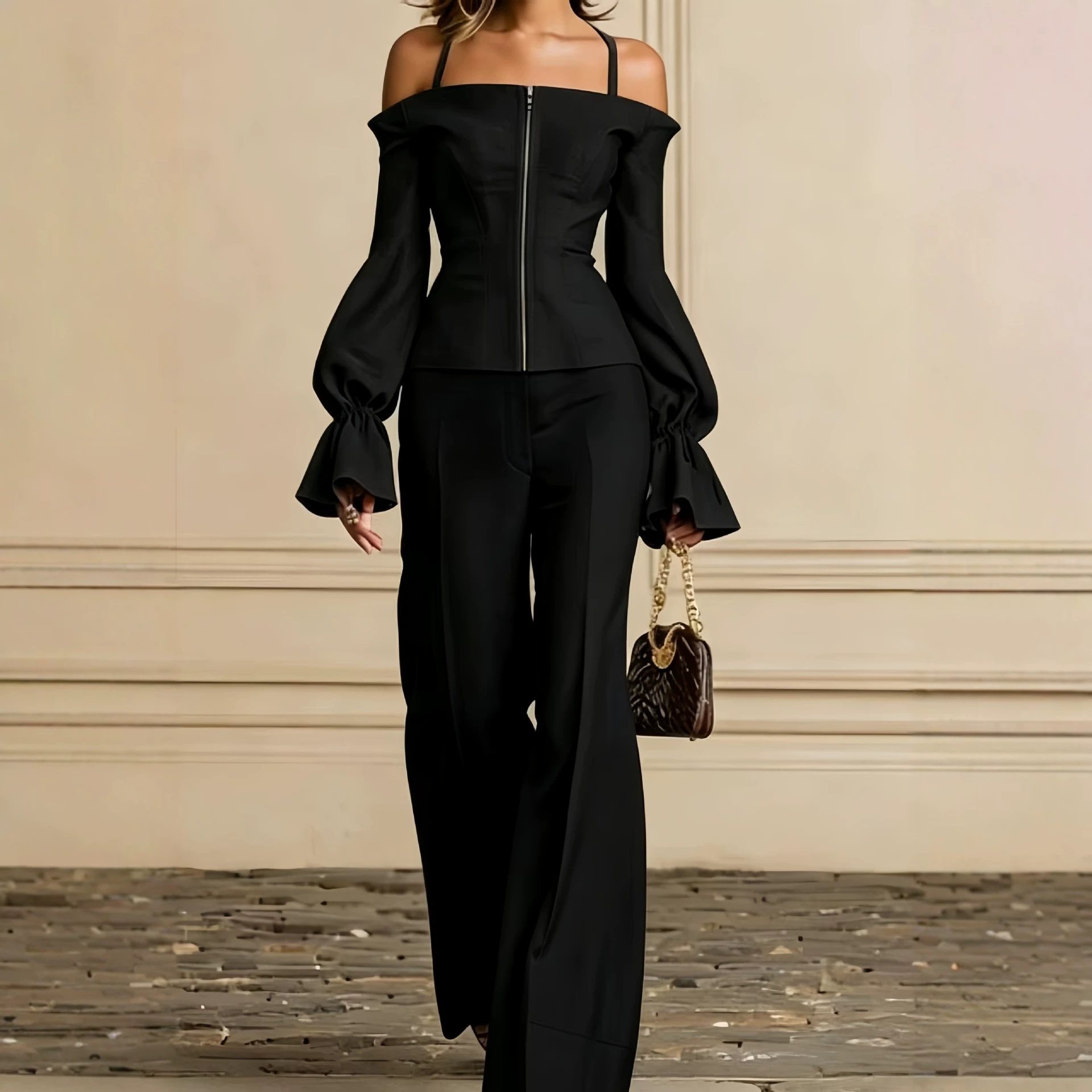 2-delig broekpak voor dames, e - Wide Leg Palazzo Pants recensie en prijs