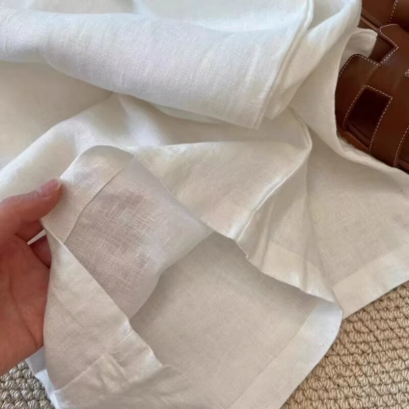 Koreaanse witte katoenen linne - Wide Leg Palazzo Pants recensie en prijs