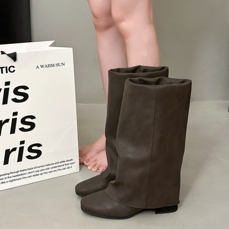 2026 Nieuwe Square Head Vintag - Women'S Fashion Knee High Boots recensie en prijs