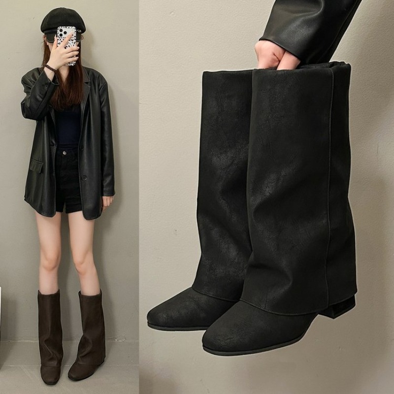 2026 Nieuwe Square Head Vintag - Women'S Fashion Knee High Boots recensie en prijs