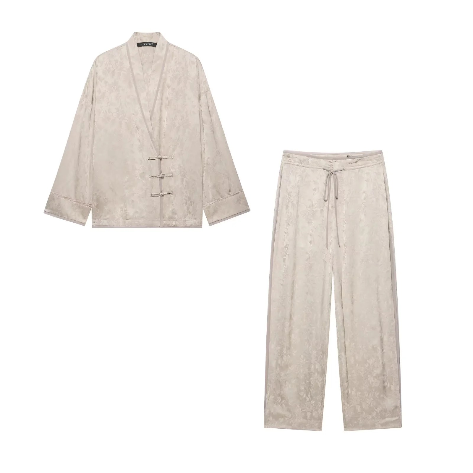 Dames Bloemige Satijnen Tweede - Wide Leg Palazzo Pants recensie en prijs
