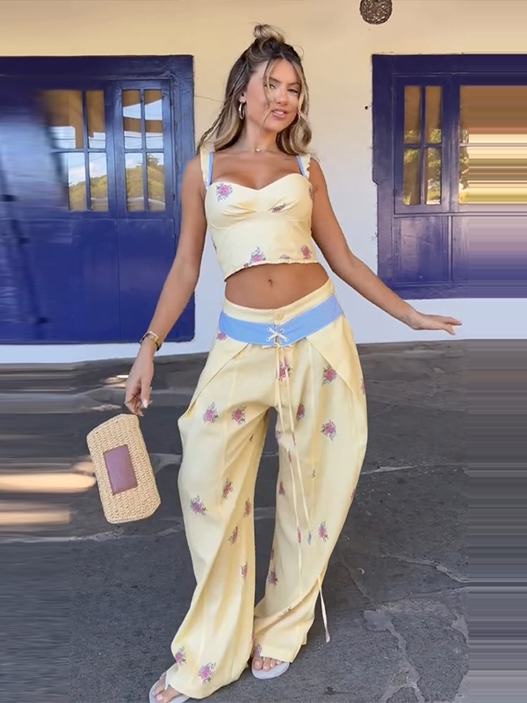 Sexy Print Vest Broek Dames Se - Wide Leg Palazzo Pants recensie en prijs