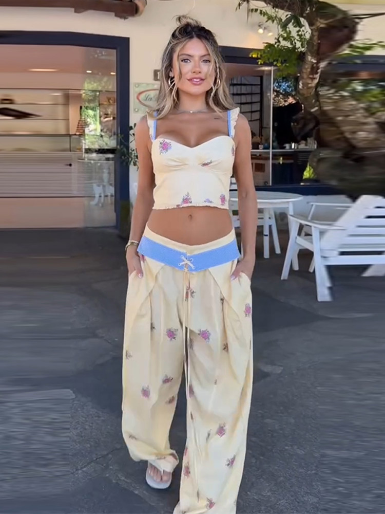 Sexy Print Vest Broek Dames Se - Wide Leg Palazzo Pants recensie en prijs
