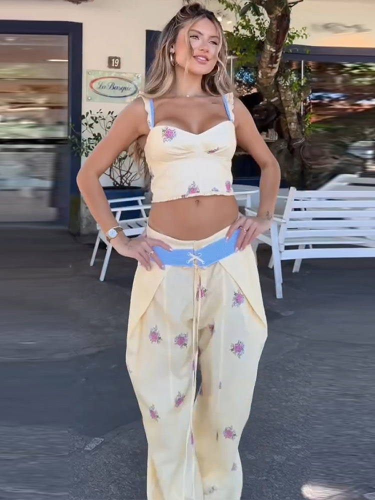 Sexy Print Vest Broek Dames Se - Wide Leg Palazzo Pants recensie en prijs